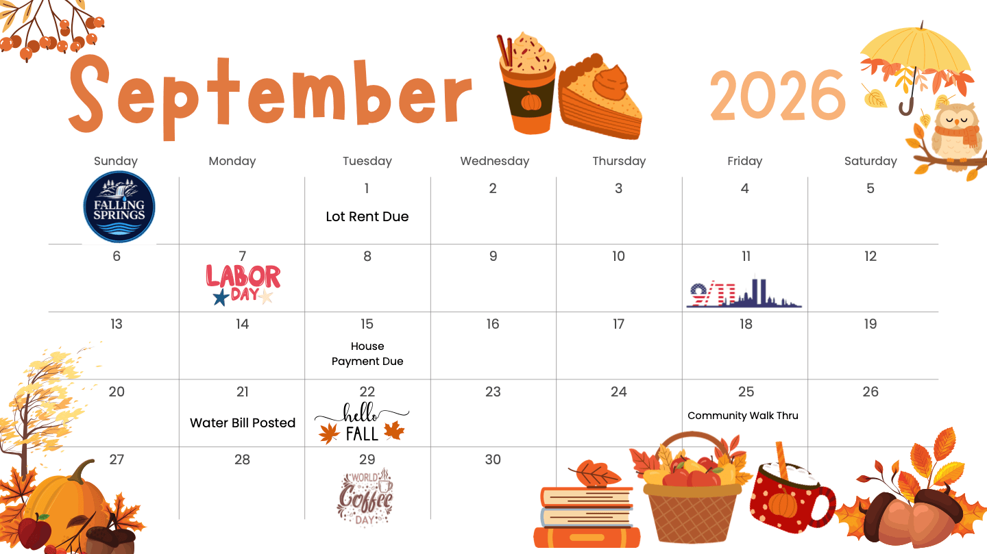 Community calendar
