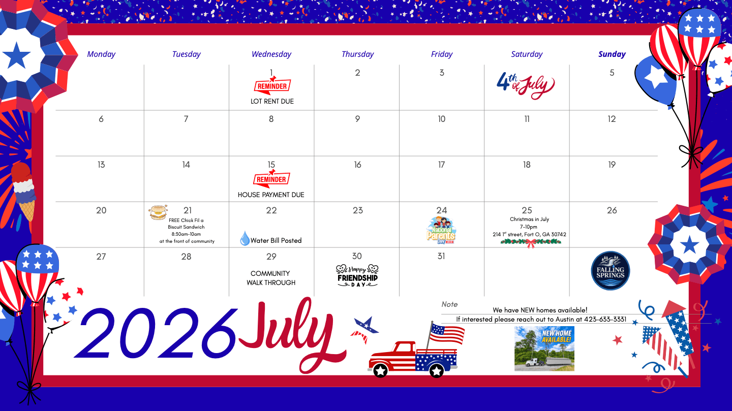 Community calendar