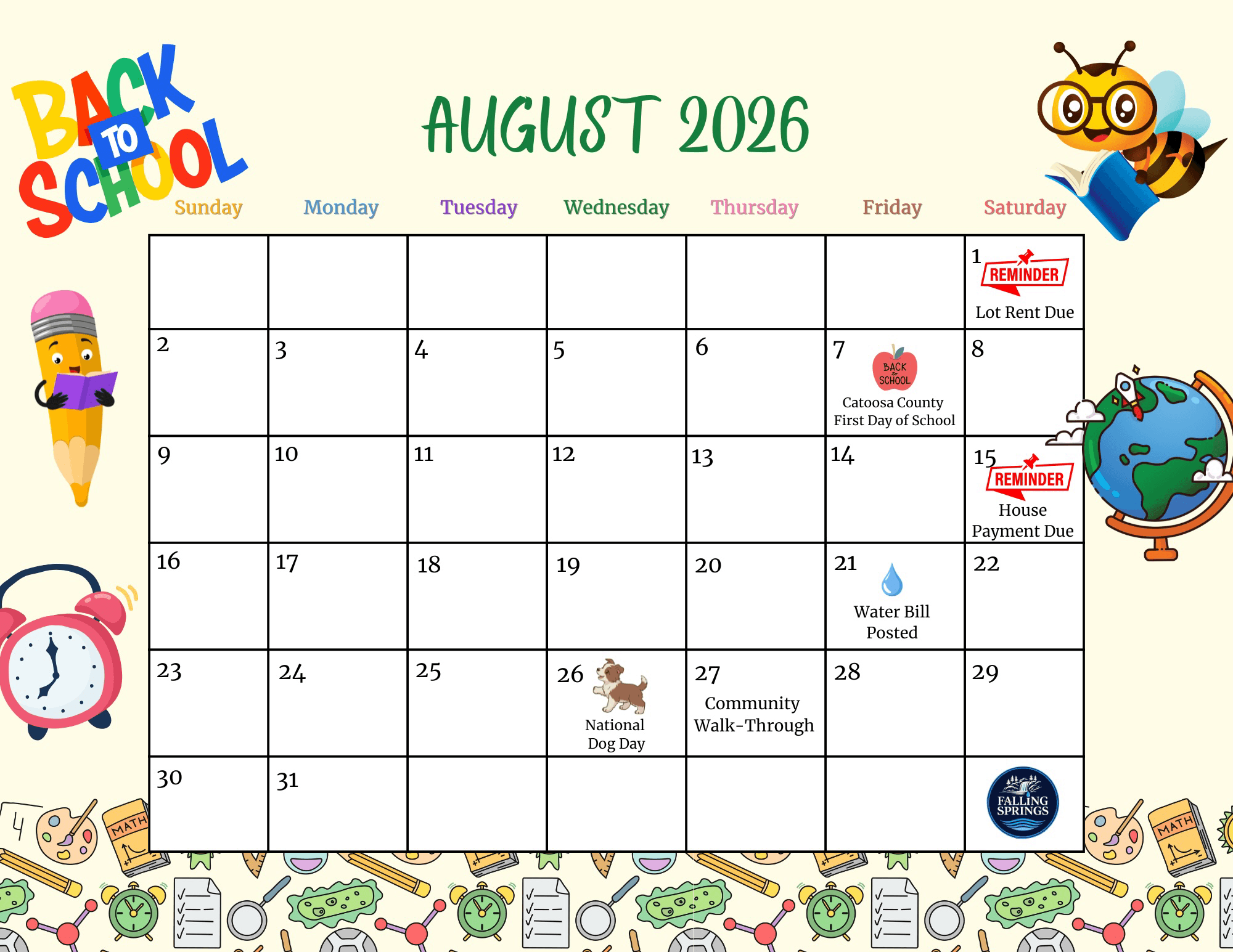 Community calendar