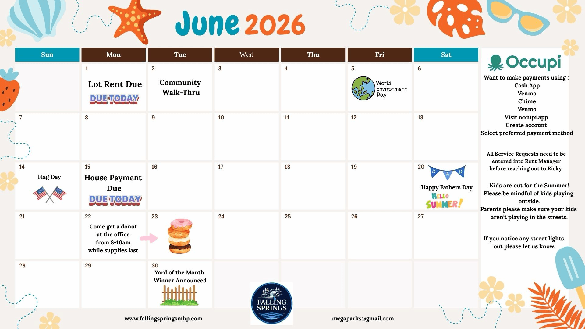 Community calendar